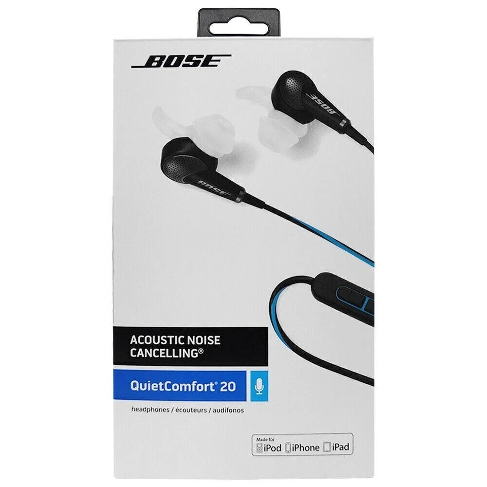 New Sealed Bose QuietComfort 20 Noise Cancelling Headphones For iOS – Black