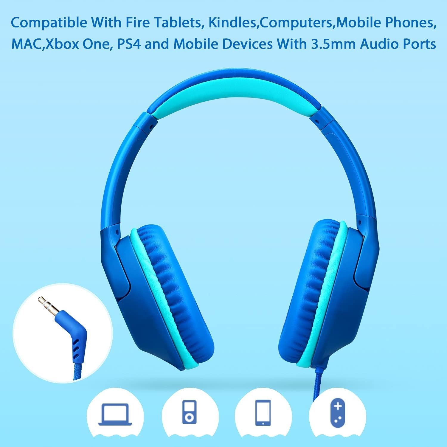P20 Kids Headphones with Active Noise Cancellation – Ideal for Travel & Learning