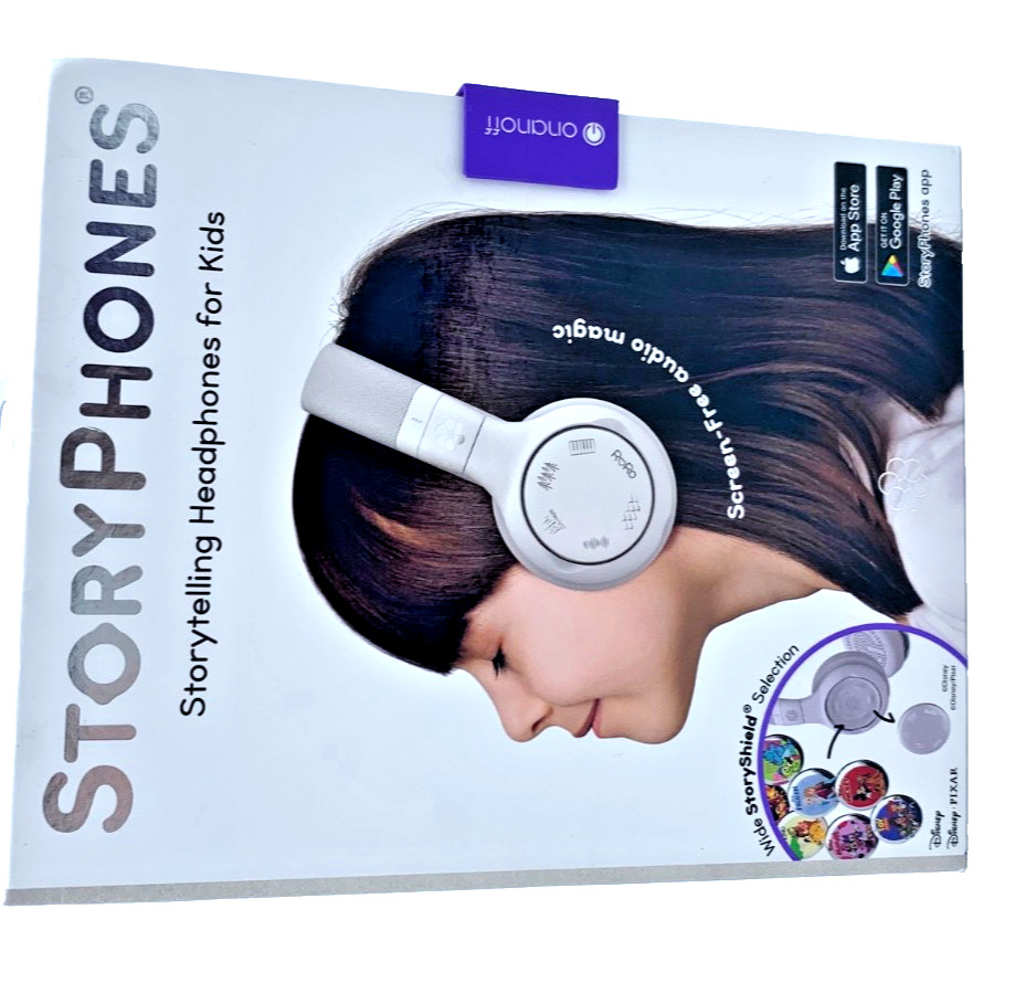 StoryPhones Kid’s Storytelling Headphones W/Bluetooth Wireless White New In Box
