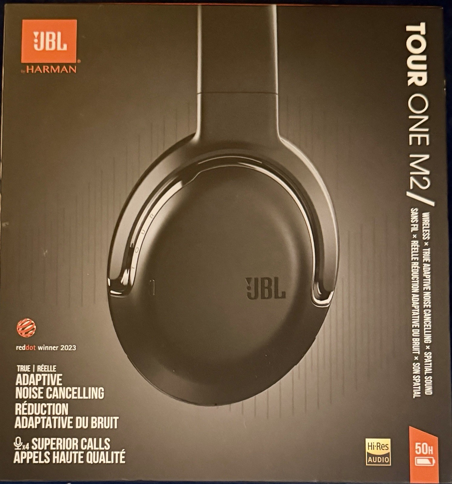 JBL Tour One M2 Wireless Over-Ear Headphones – Black