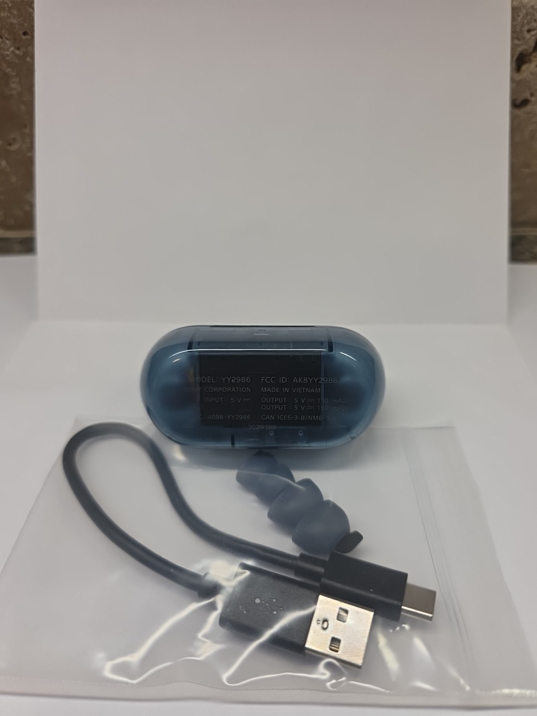 Sony Truly Wireless Noise-Canceling Earbuds Glass Blue WF-C710N/L