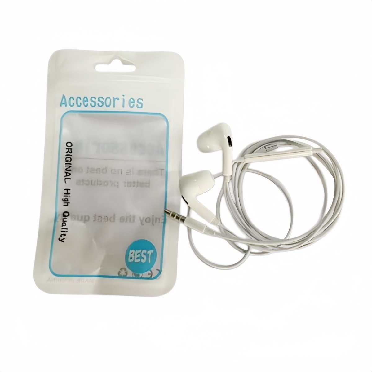 Headphones Wired In-Ear Only Headphones – White Earphones Earbuds 3.5mm Jack
