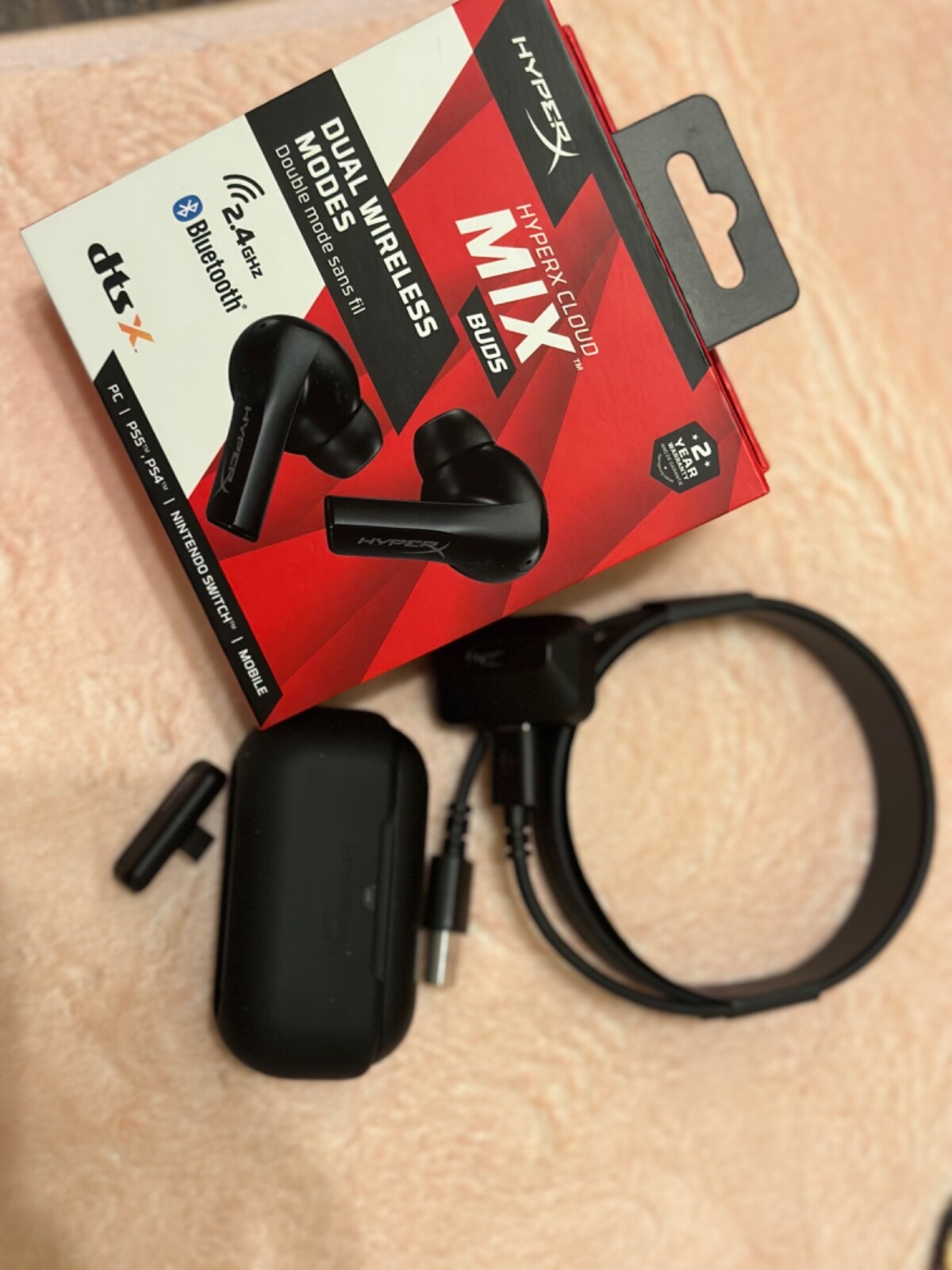 NEW – HyperX Cloud Mix Buds – True Wireless Earbuds Low Latency 2.4GHz
