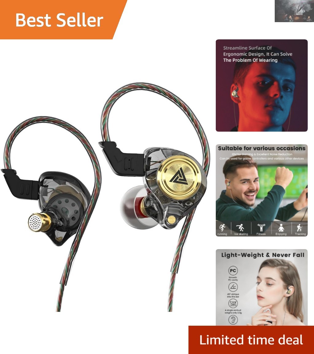 Comfortable AK3FILE Wired HiFi Earbuds: Deep Bass, Perfect for Travel & Gaming