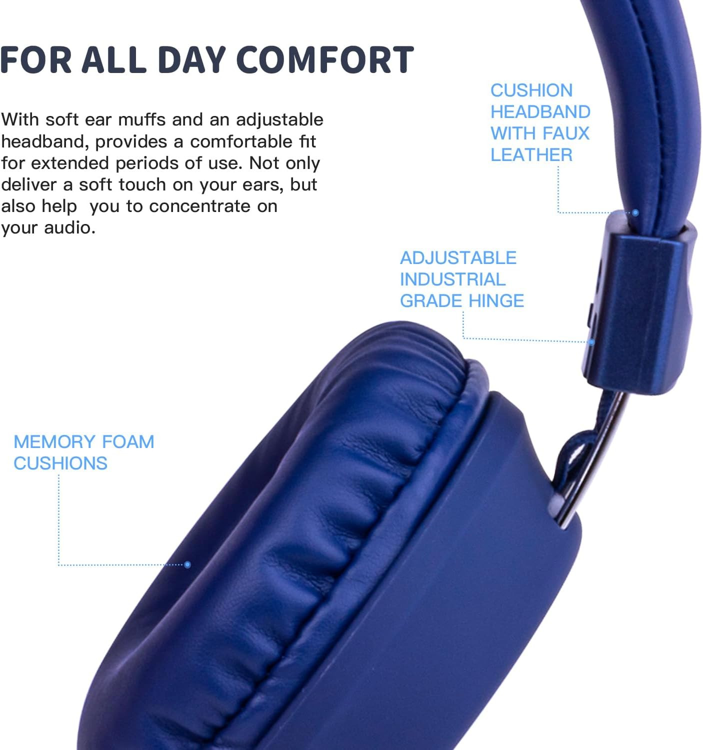 Olyre Kids Headphones, Toddler Headphones with Cord for School Plane Travel, Lig