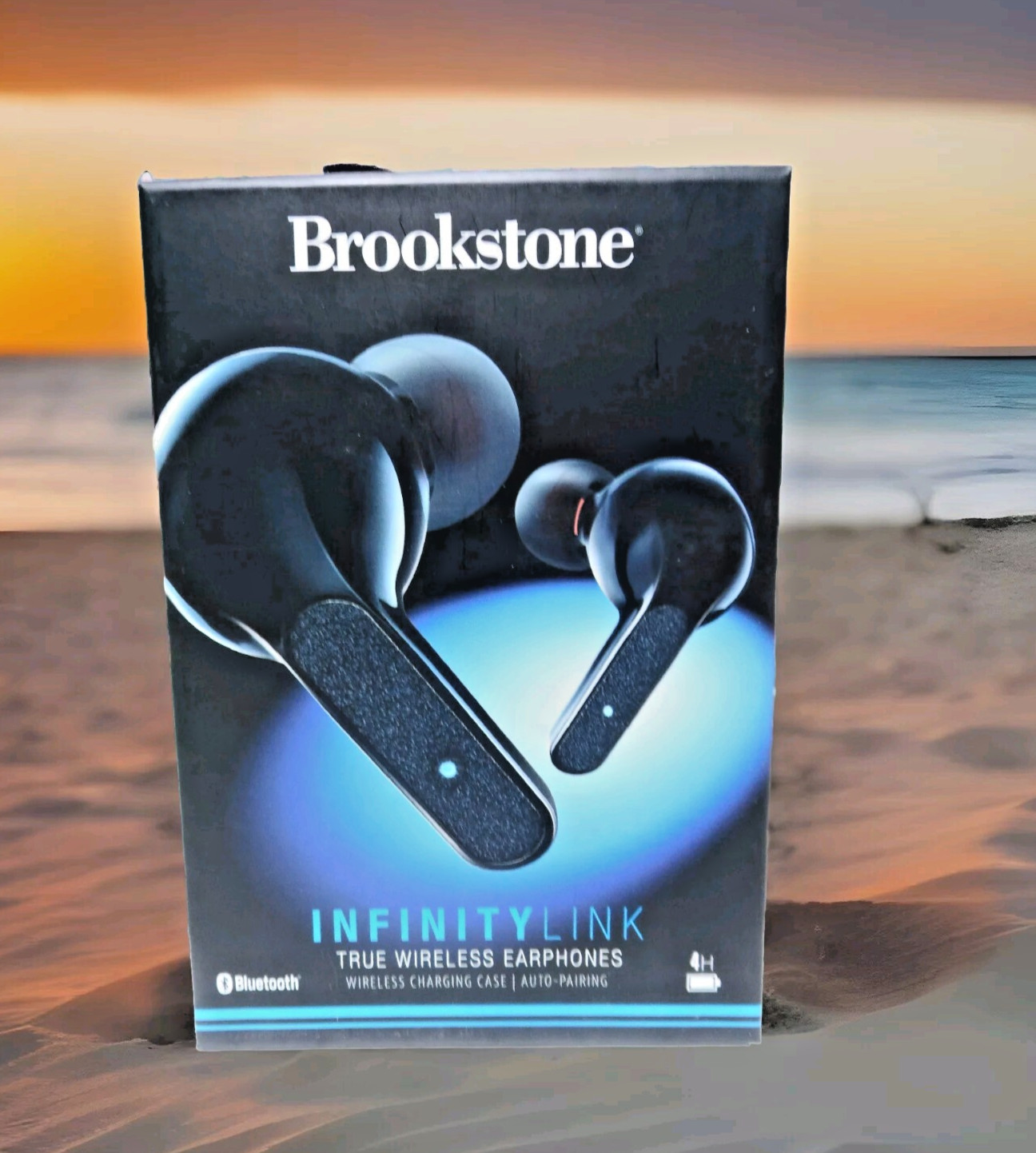 INFINITY LINK True wireless earphones w/Charging Case/Black/Brookstone