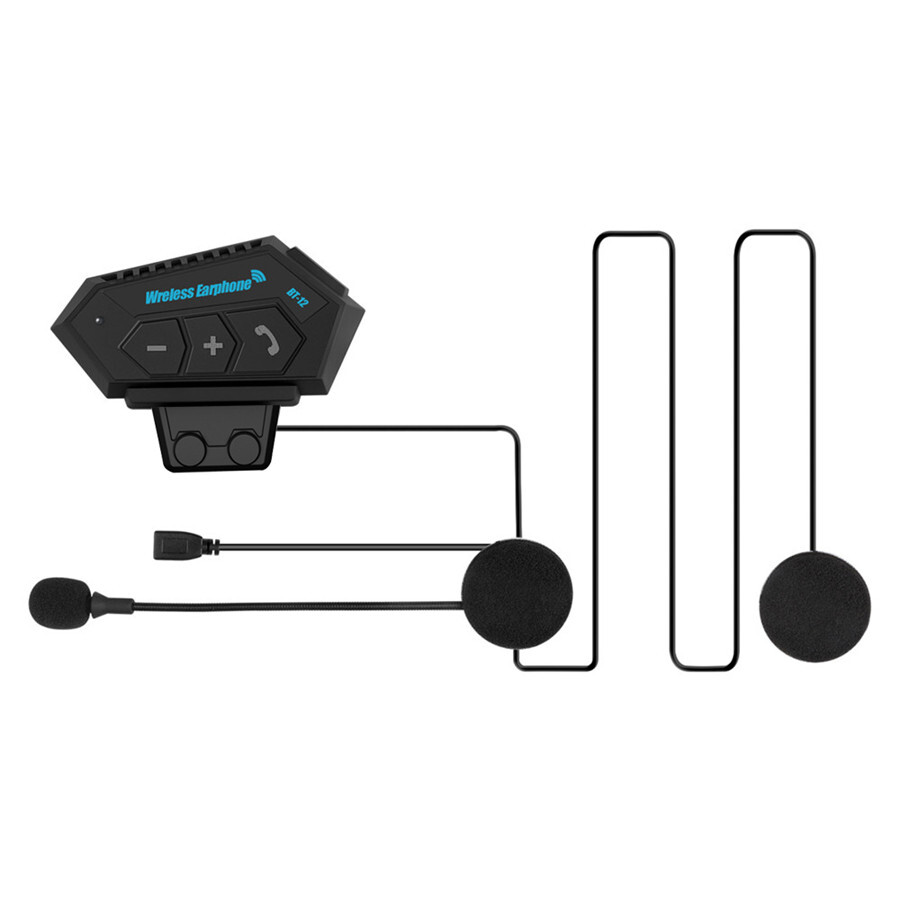Wireless Bluetooth Motorcycle Helmet Headset Telephone Hands-Free Rechargeable