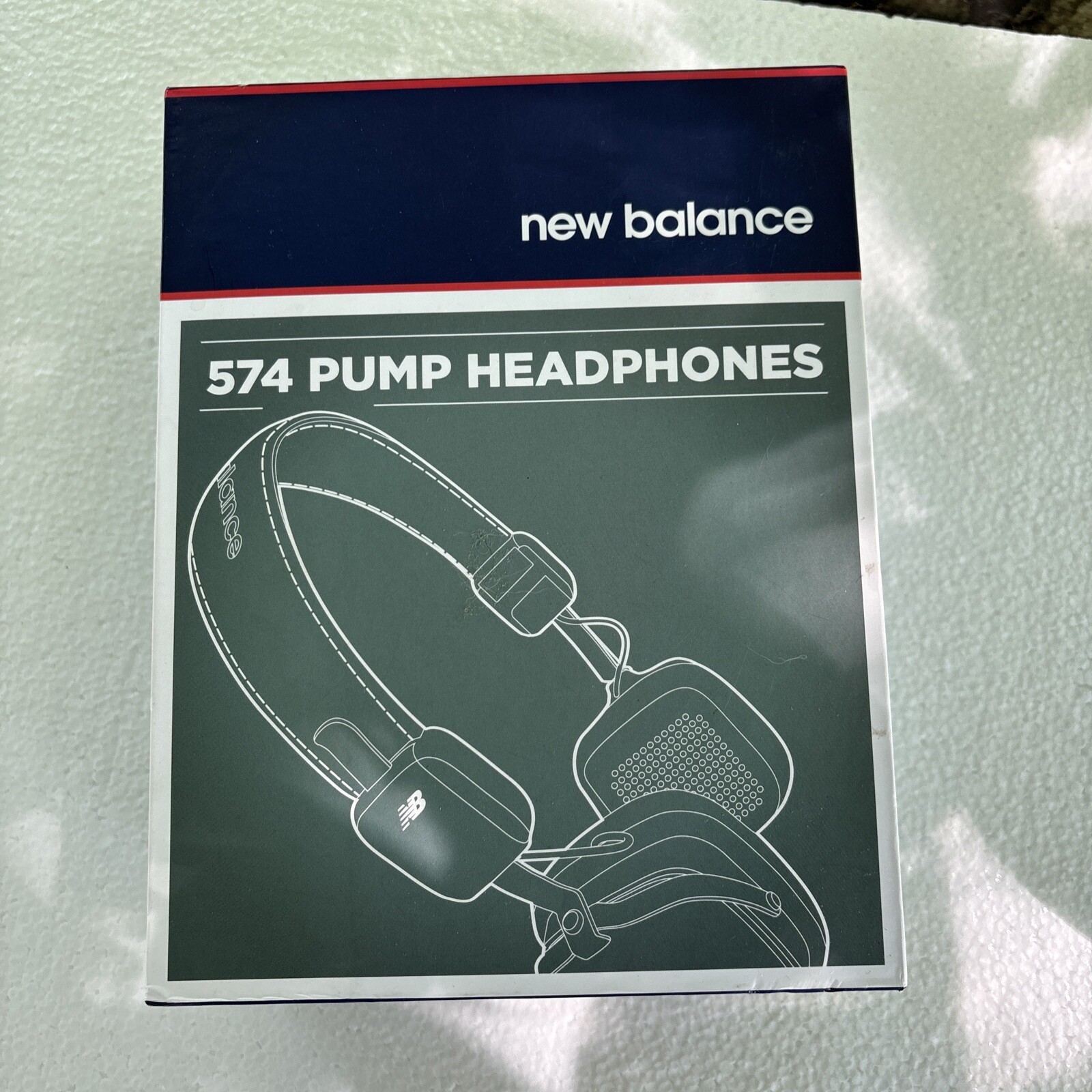 New Balance 574 Pump Headphones Gray On Ear Wireless w/ Earpiece Controls NIB