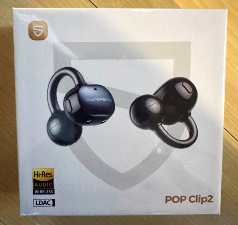 SoundPEATS Pop Clip2 Open Ear Headphones, IPX5, LDAC, Bluetooth 6.0