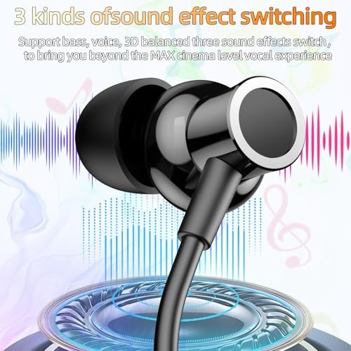 Neckband Bluetooth Headphones, 6.0 Bluetooth 100 Hours Playtime，IPX7 Cable