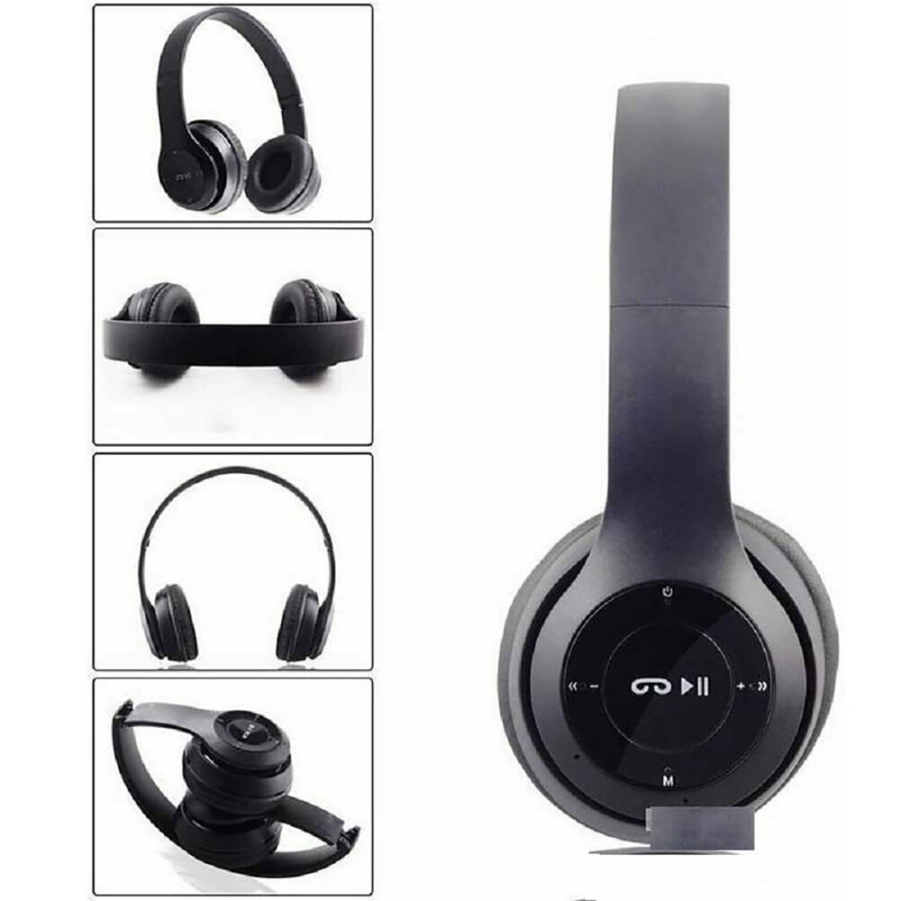 Wireless Headphones Headsets Super Bass Bluetooth Foldable Stereo Earphones Mic