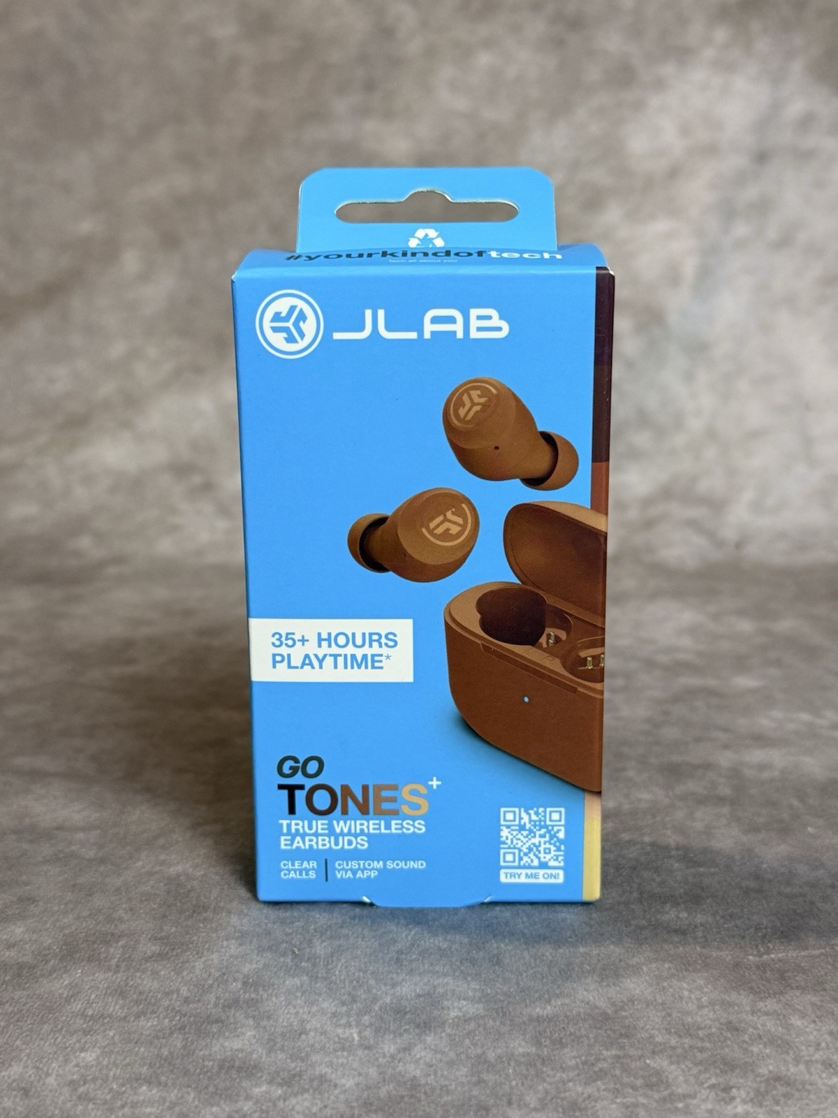 JLab Go Tones+ Bluetooth Wireless Earbuds Brown In-Ear Double Water-Resistant