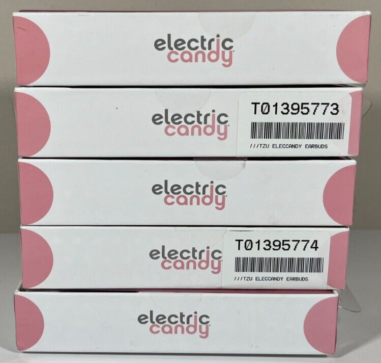 (5) Electric Candy Sport Buds Headphones w/built in Microphone – Pink – NEW