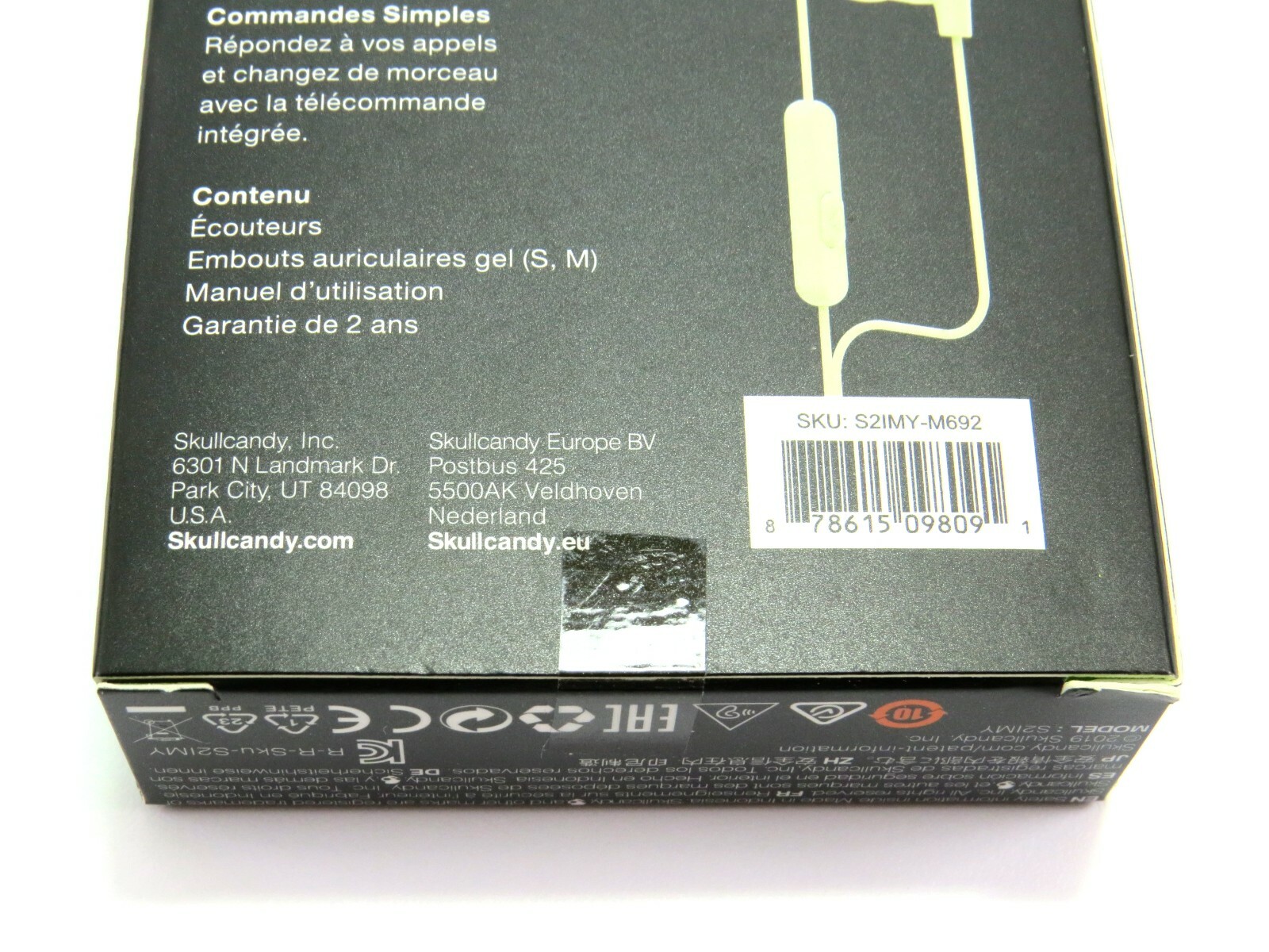 Skullcandy Ink’d The Original Essential Earbuds w/ Microphone, Green, S2IMY
