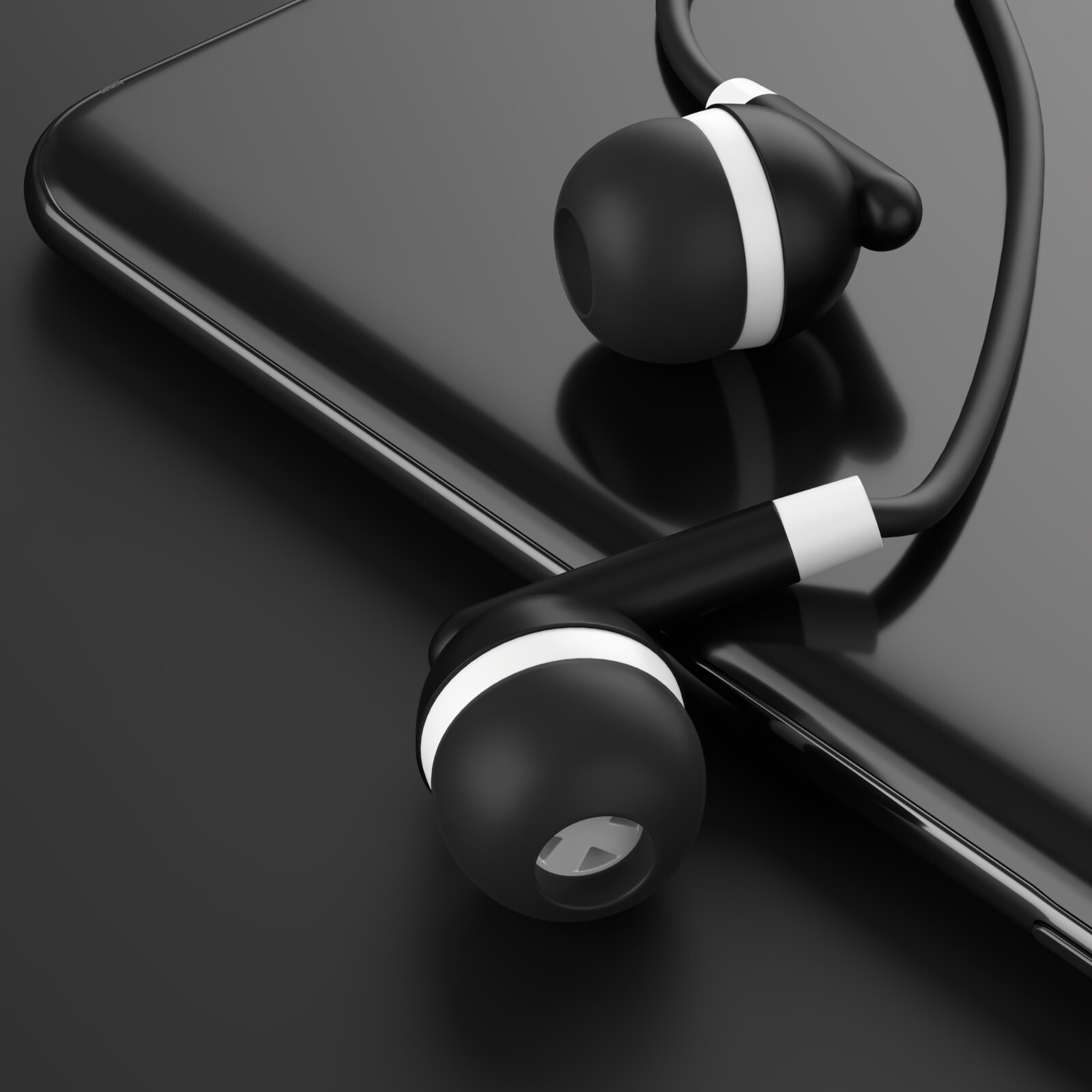 5 Pack of BLACK 3.5mm In Ear Earbuds Headphones – Individually Wrapped – Bulk