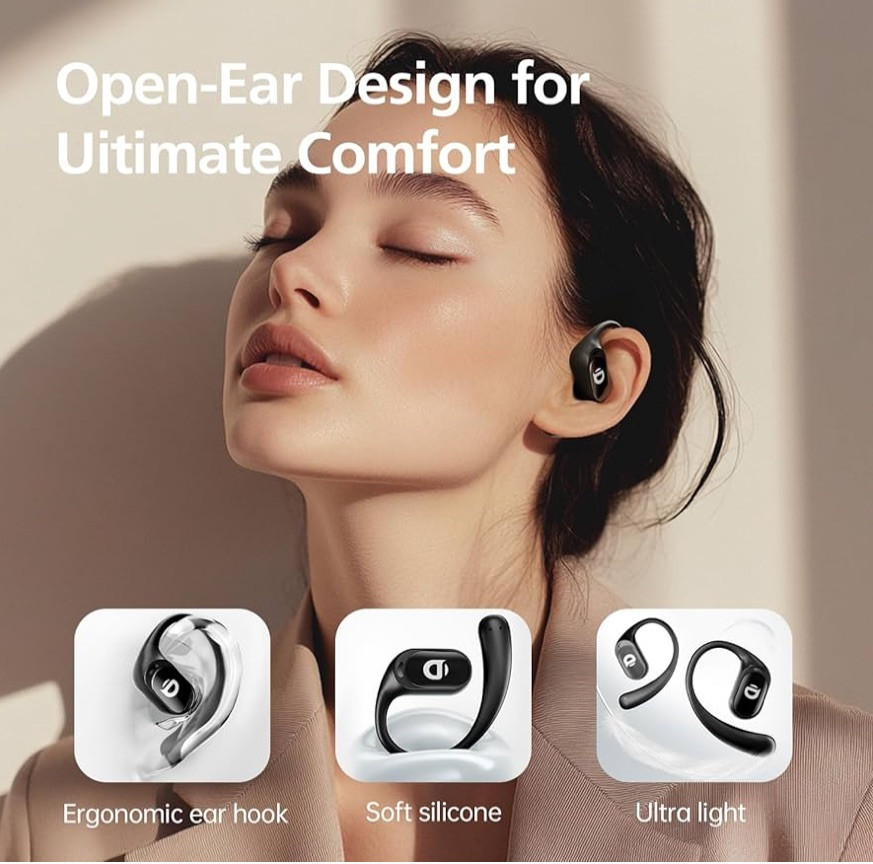 Yistao -Open Ear Headphones with 35 Hours Playtime, True Wireless Air Conduction