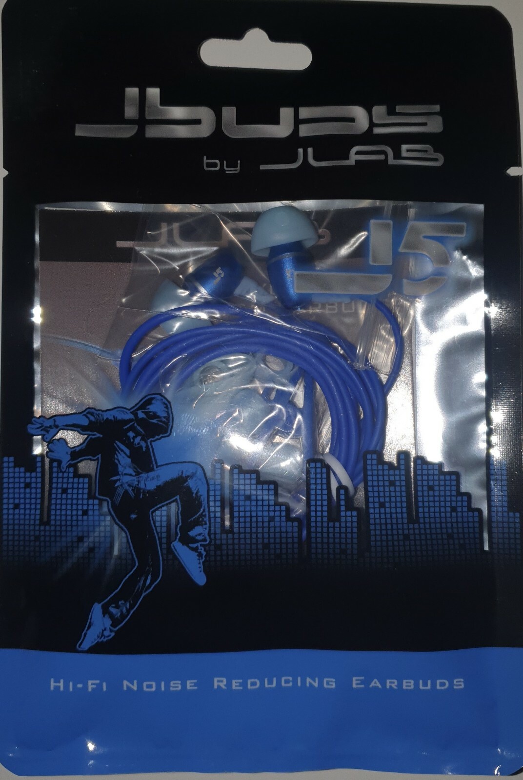 Jbuds by JLab Hi-Fi Noise Reducing Earbuds J5 Blue