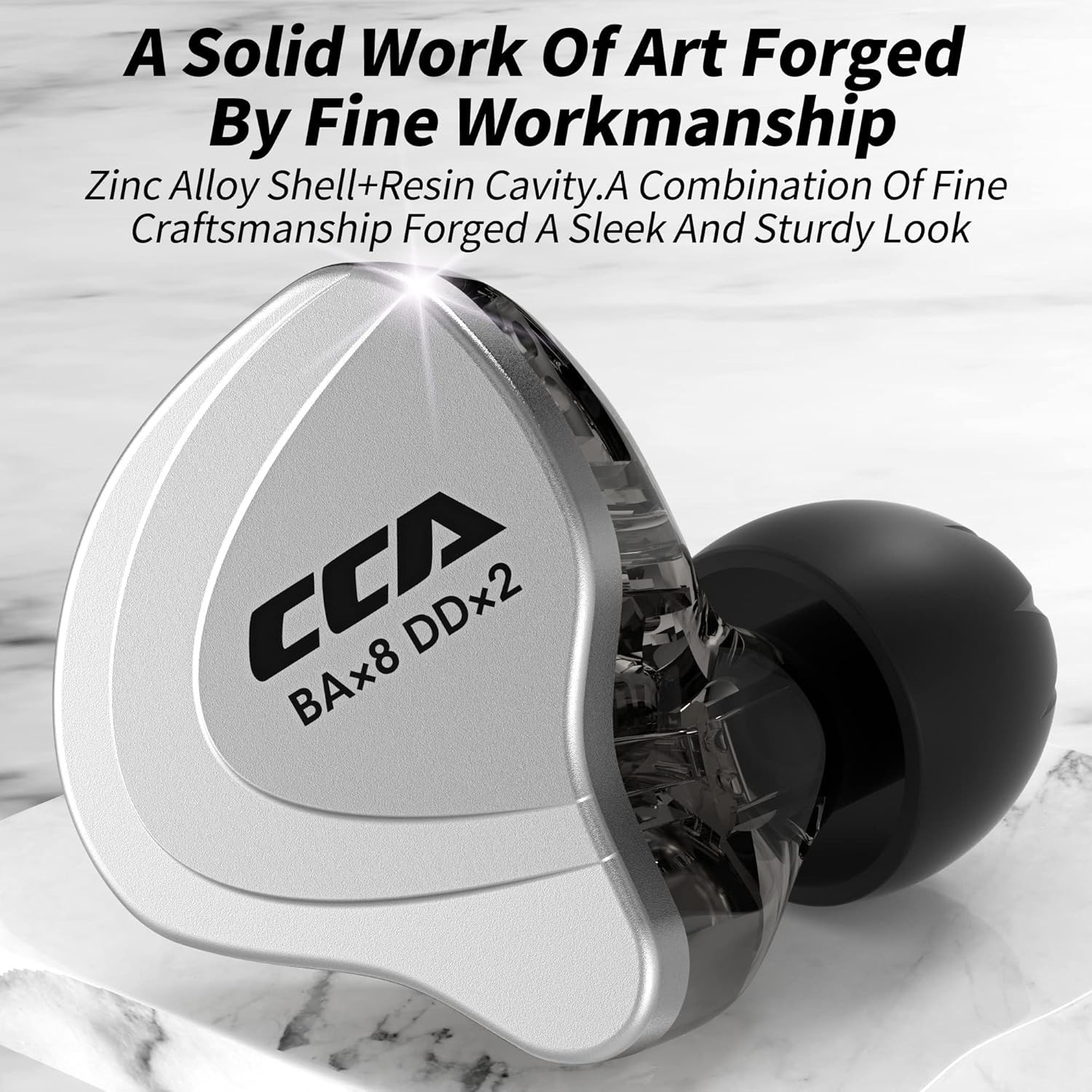 CCA C10 Wired HiFi Earbuds – Exceptional 4BA 1DD Sound, Perfect for Music Lovers