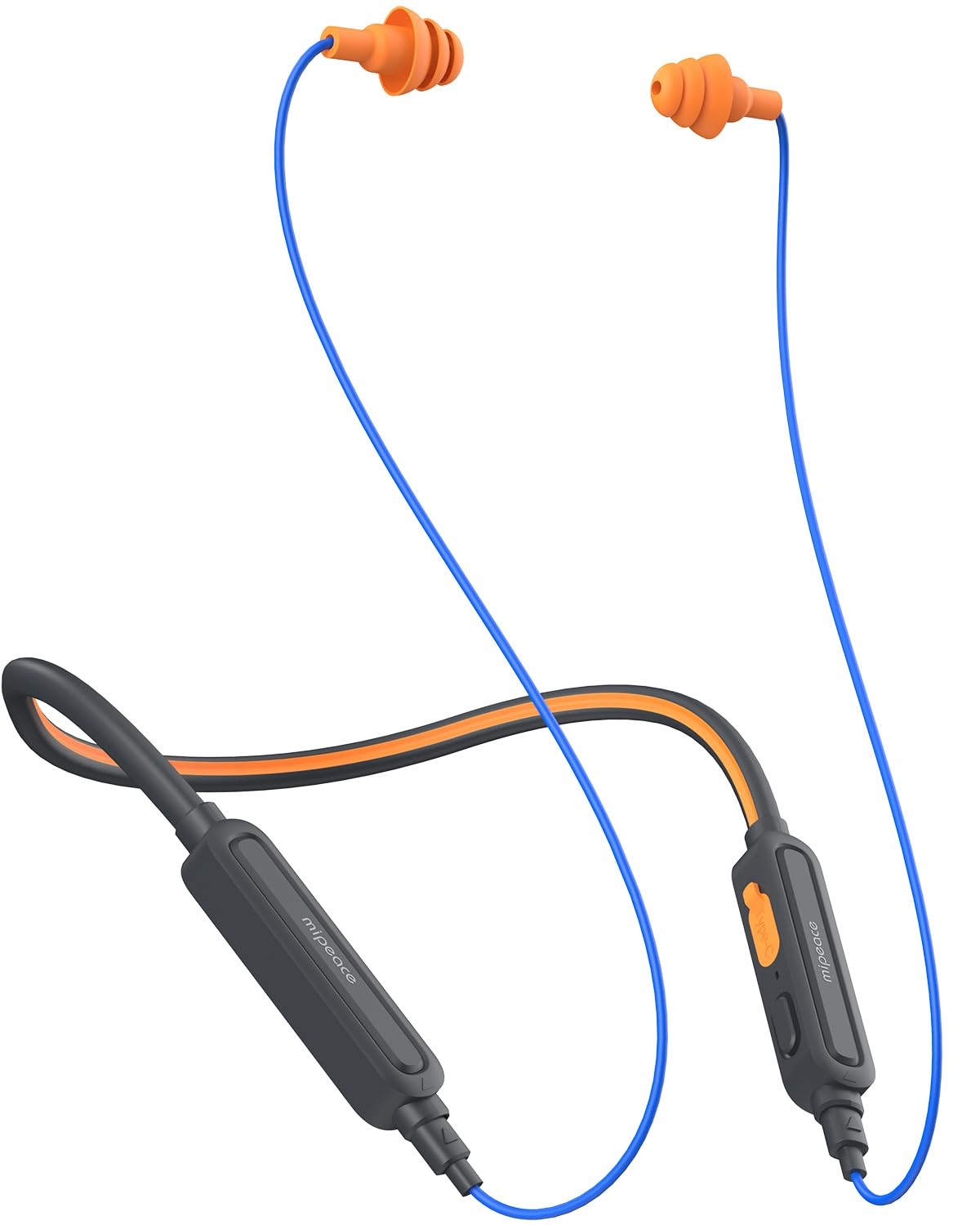 MIPEACE Neckband Bluetooth Work Headphones, 29dB Earbuds Medium, Blue