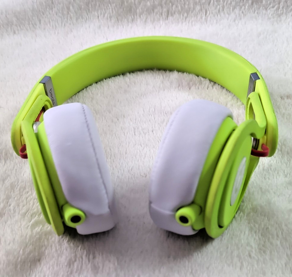 OPEN BOX-Beats Mixr Mixer DJ Wired Profess Headphones Candy Lime Green -S&H PAID