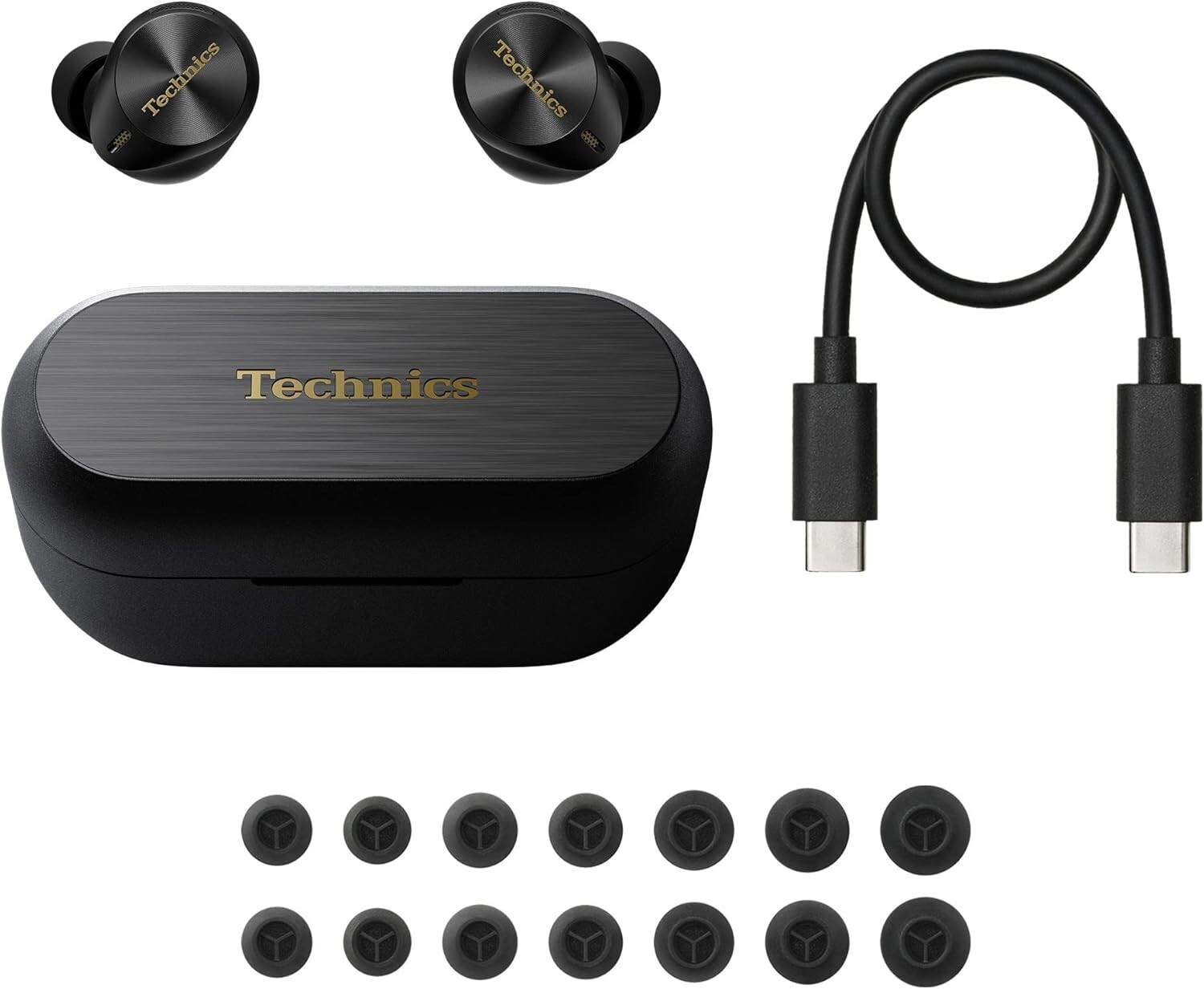 Technics AZ80 Noise-Canceling True Wireless In-Ear Headphones Hi-Res ( Black )
