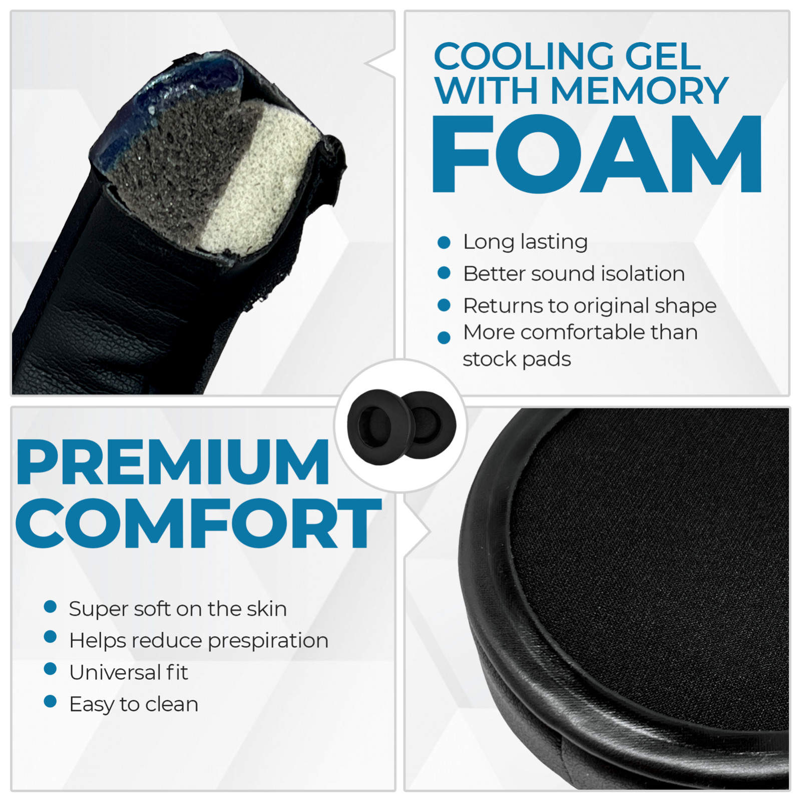 Cooling Gel Ear Pad Cushions For Beyerdynamic DT 770 DT 880 DT 990 Headphones