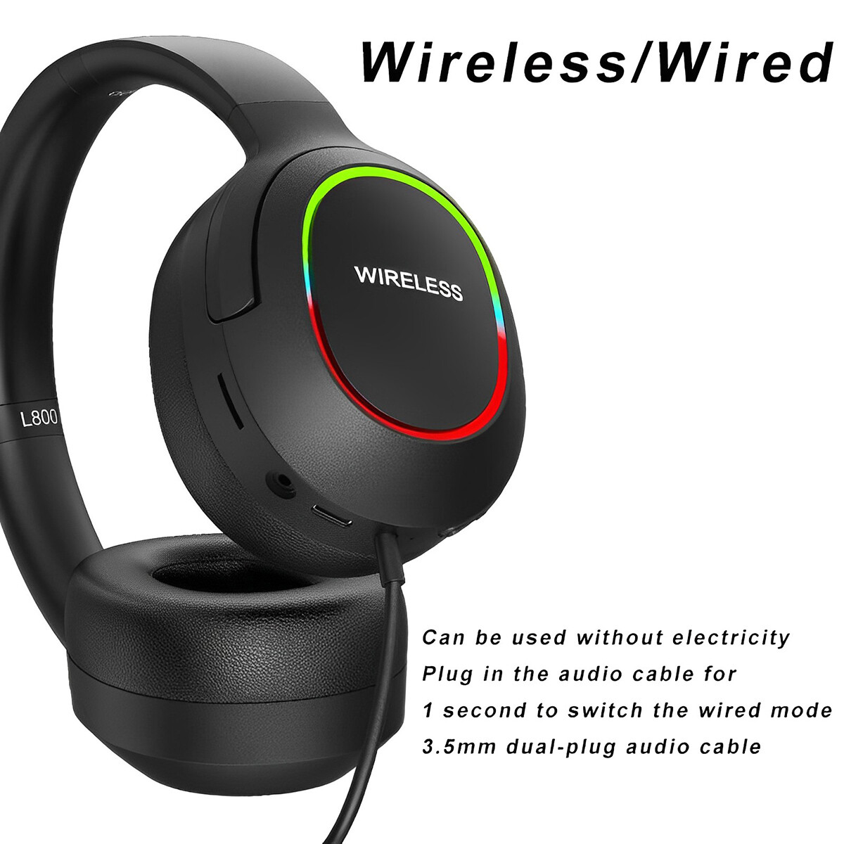Wireless Bluetooth Headphones Over Ear Noise Cancelling for Samsung Galaxy Phone