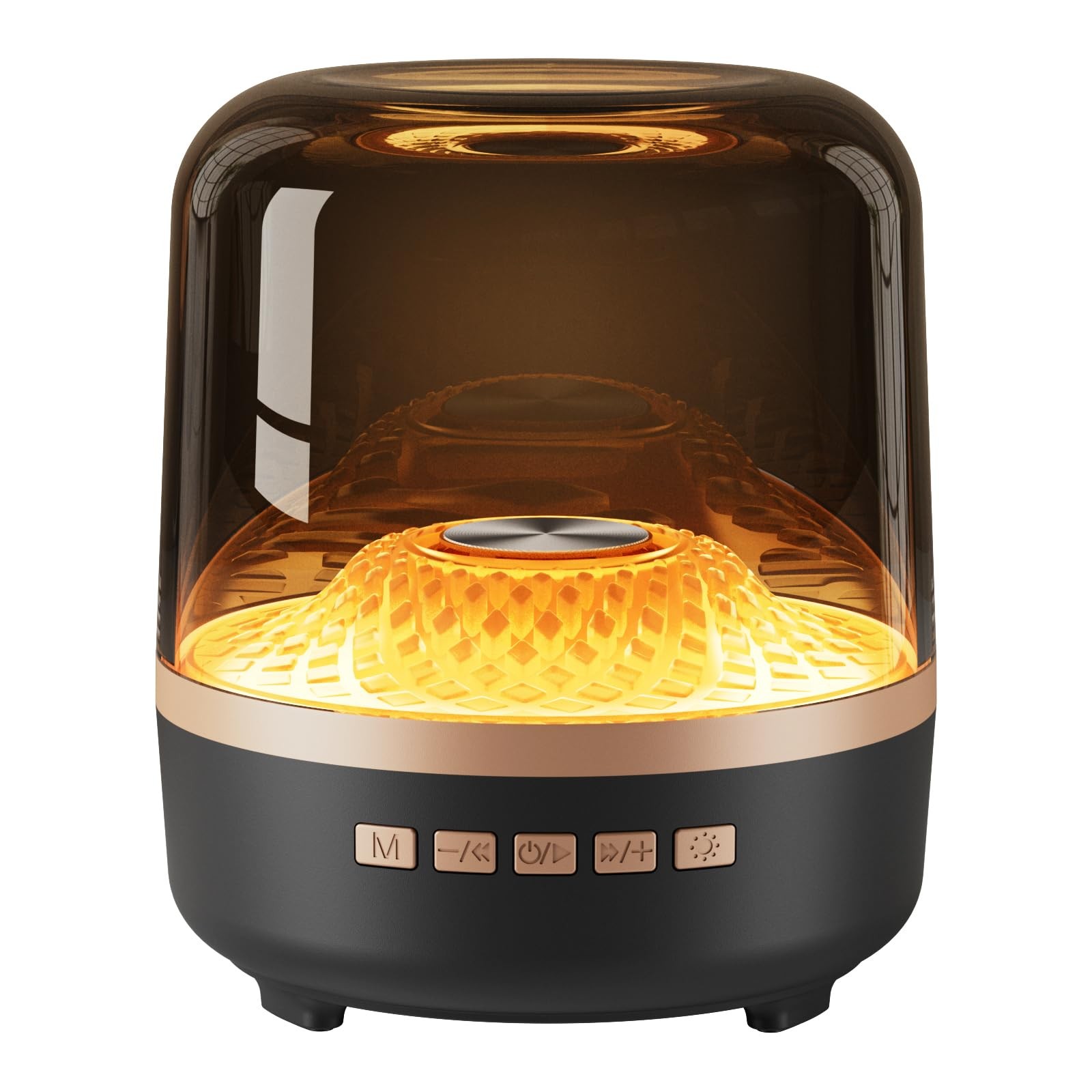 Bluetooth Speaker with HD Sound and Lights, Portable Wireless, Black