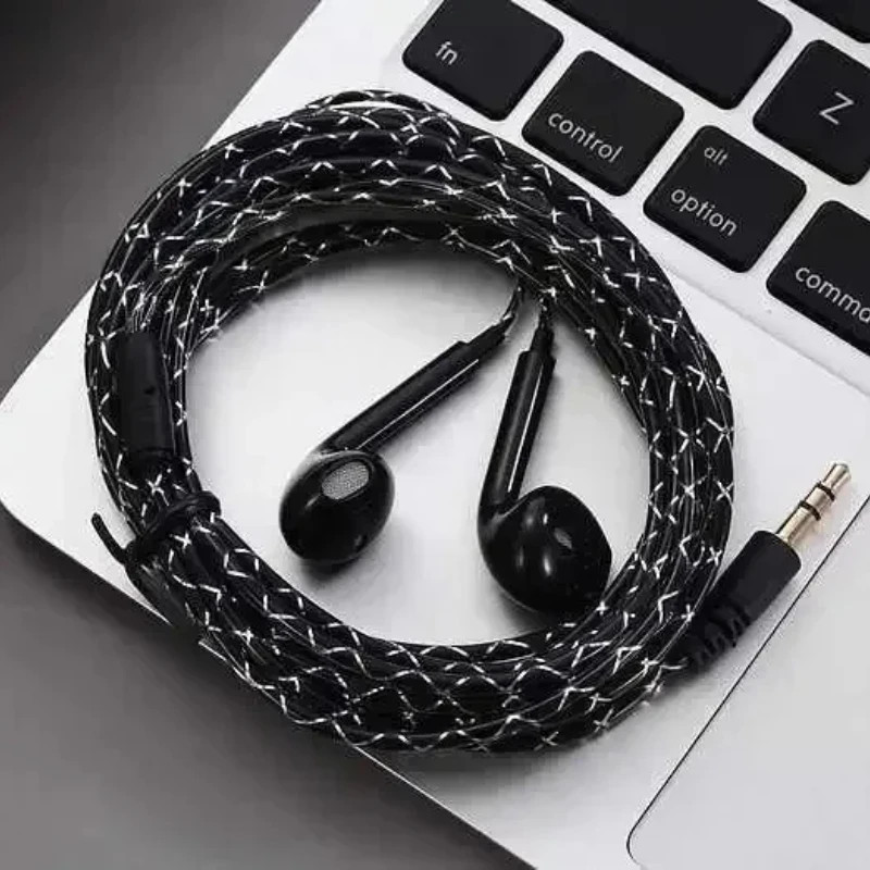 Wired Earphones 3 Meters 3M 2M Long Line Jack 3.5Mm Computer Headset Crystal Hea