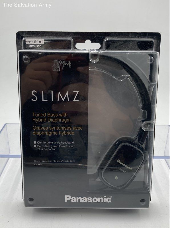 Panasonic RP-HX40 Black Slimz Stereo Hybrid Diaphragm 3.5mm Over Ear Headphones