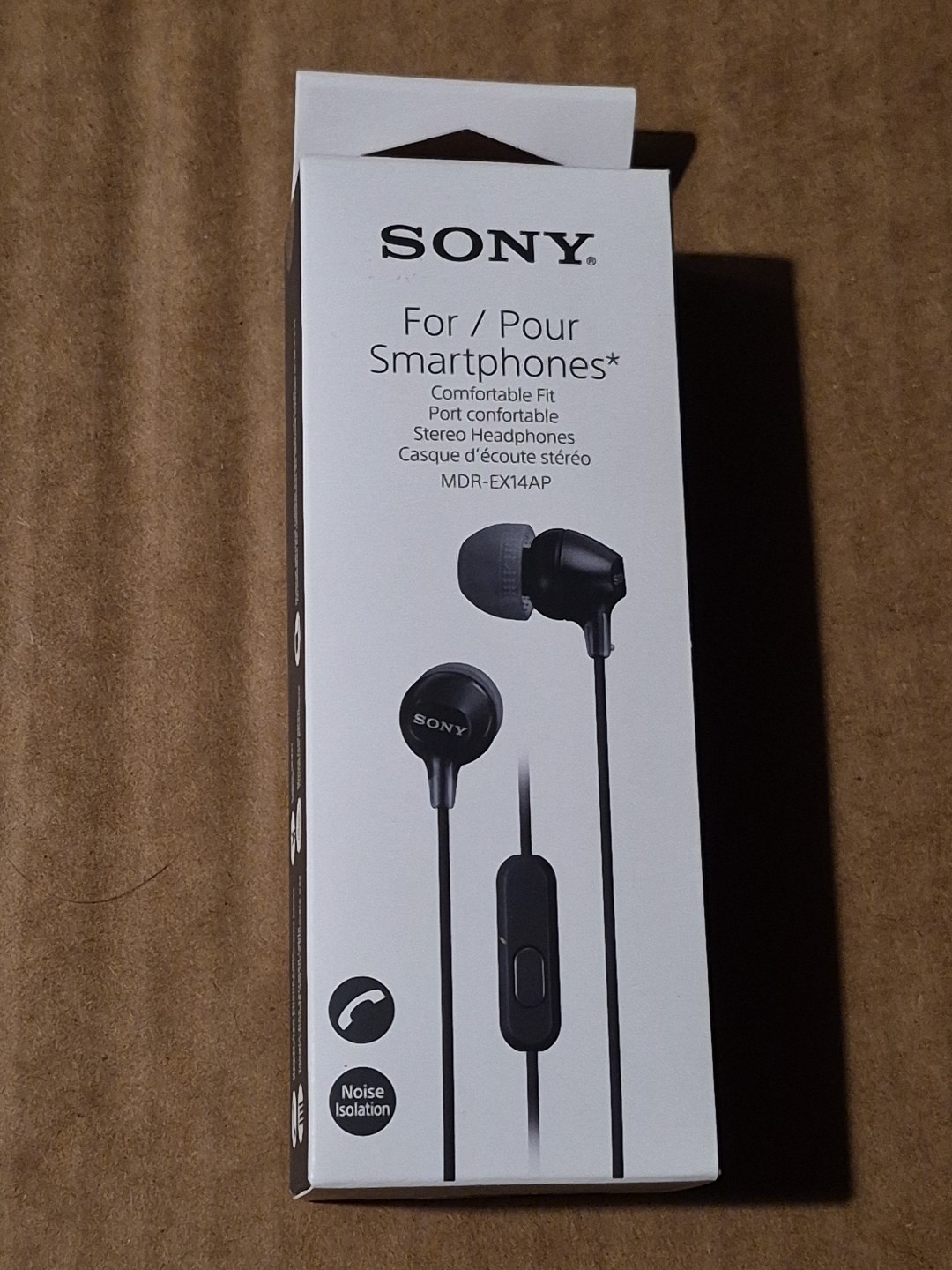 Sony MDREX14AP Headset Ear Bud Headphones MDR-EX14AP Black