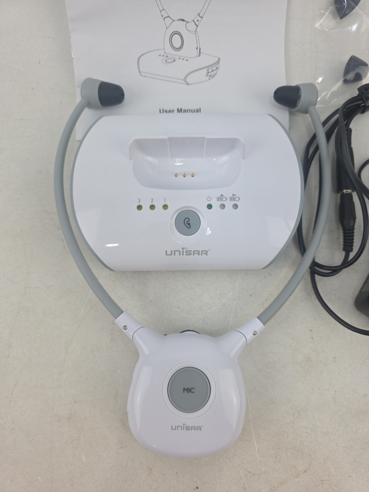 Unisar DH900 2.4GHz Wireless Digital Headset System Tested w/ Charger & Extras