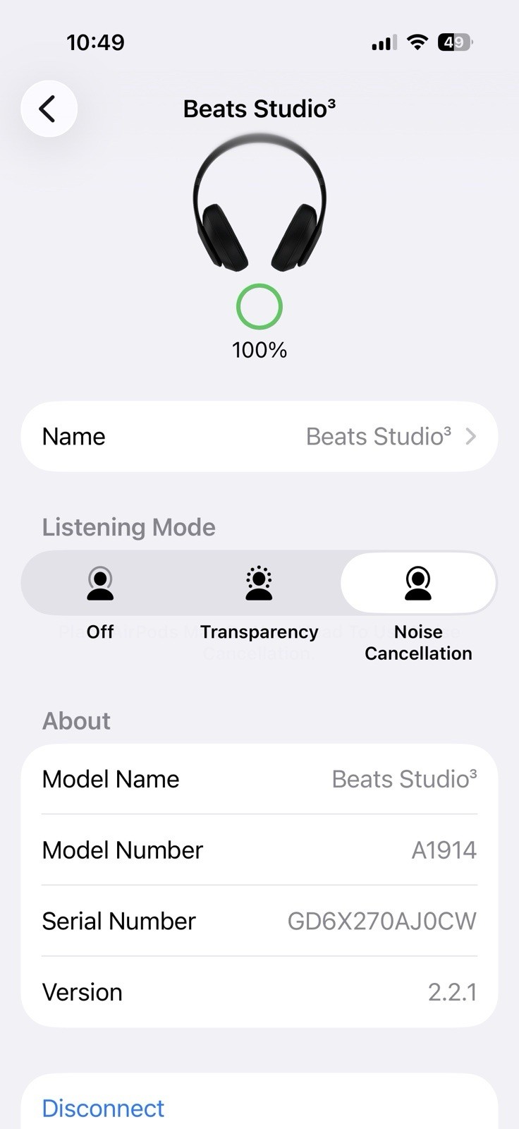Beats by Dr. Dre Studio3 Wireless Over-Ear Black ANC Bluetooth 3.5mm Mic
