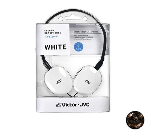 JVC Kenwood HA-S160-W Closed-Back Headphones Foldable White