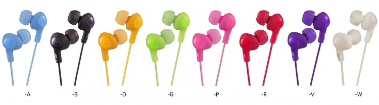 JVC-HAFX5 JVC “Gumy Plus” Earbuds Assorted Colors BRAND NEW RETAIL PACKING