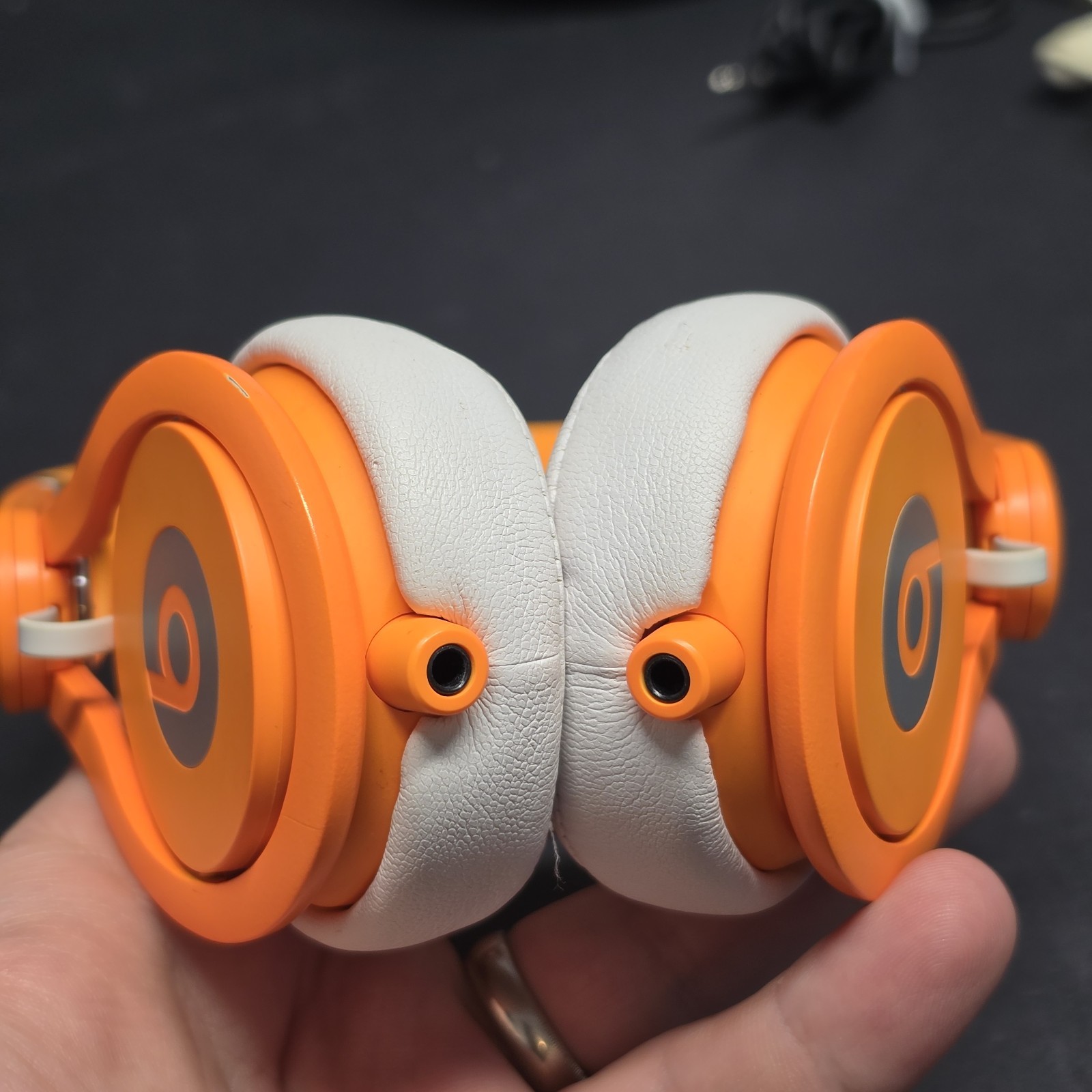 Beats Mixr Wired On-Ear DJ Headphones Neon Orange David Guetta Edition