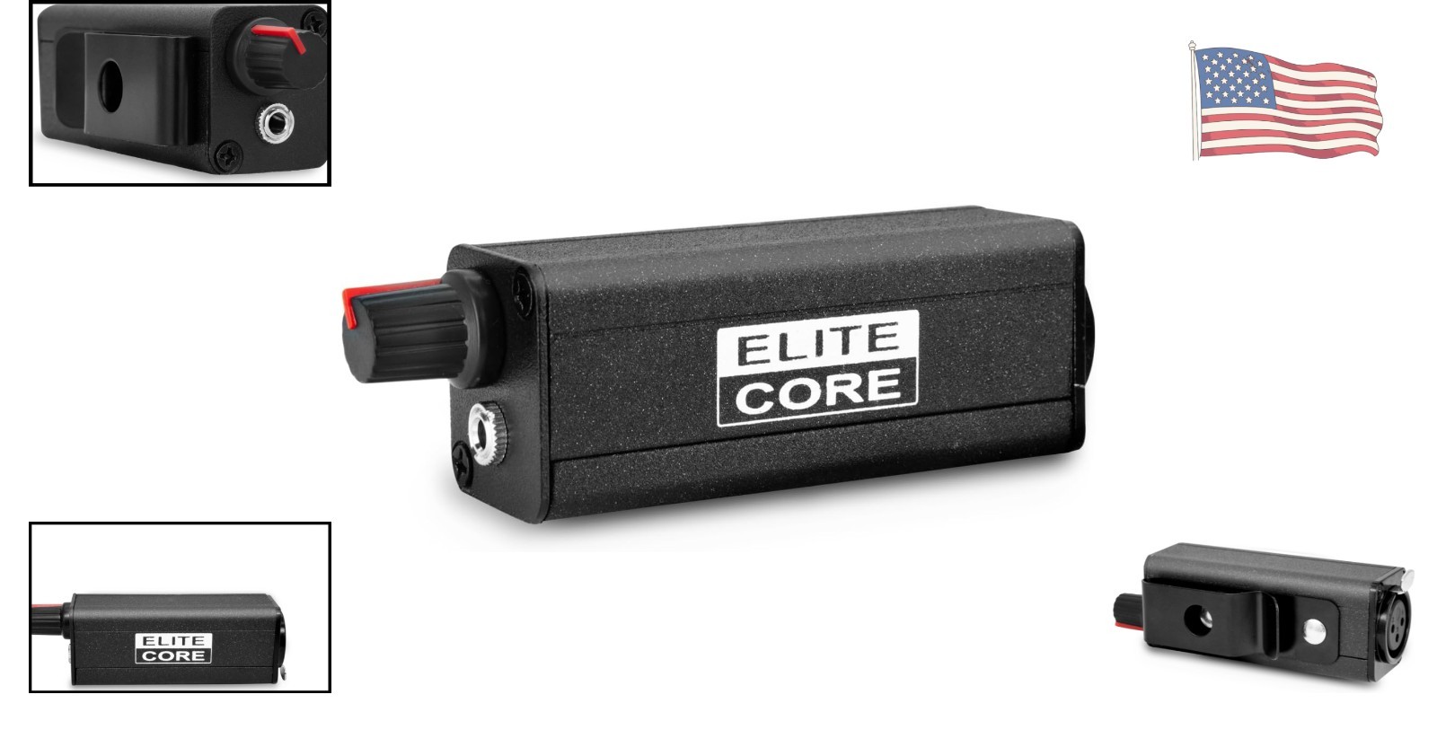 Compact Wired Body Pack with Passive Volume Control for Headphone Extension
