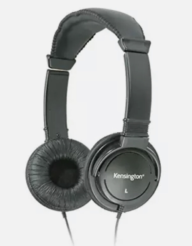 Kensington Hi-Fi On-Ear Headphones with 9-Foot Cord K33137,Black