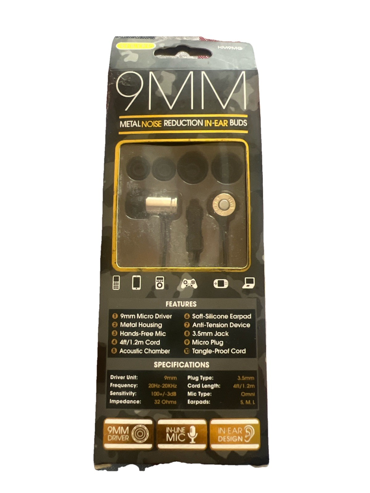 9MM Earbuds & Mic