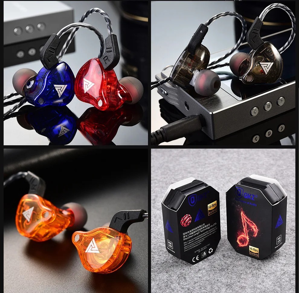 QKZ AK6 3.5mm Wired Earphones – HiFi Sound, Gaming Headset,Bass Earbuds