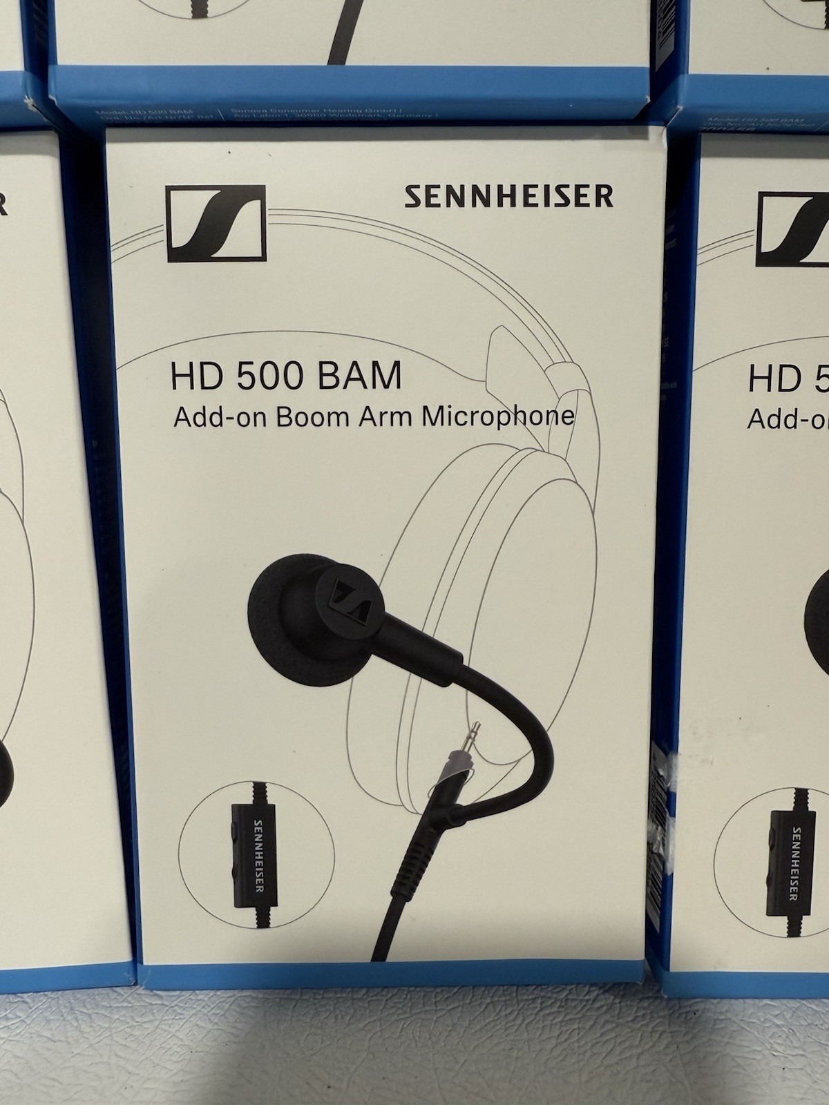 Sennheiser HD 500 BAM Boom Microphone 3.5mm Mute Volume Gaming. NEW