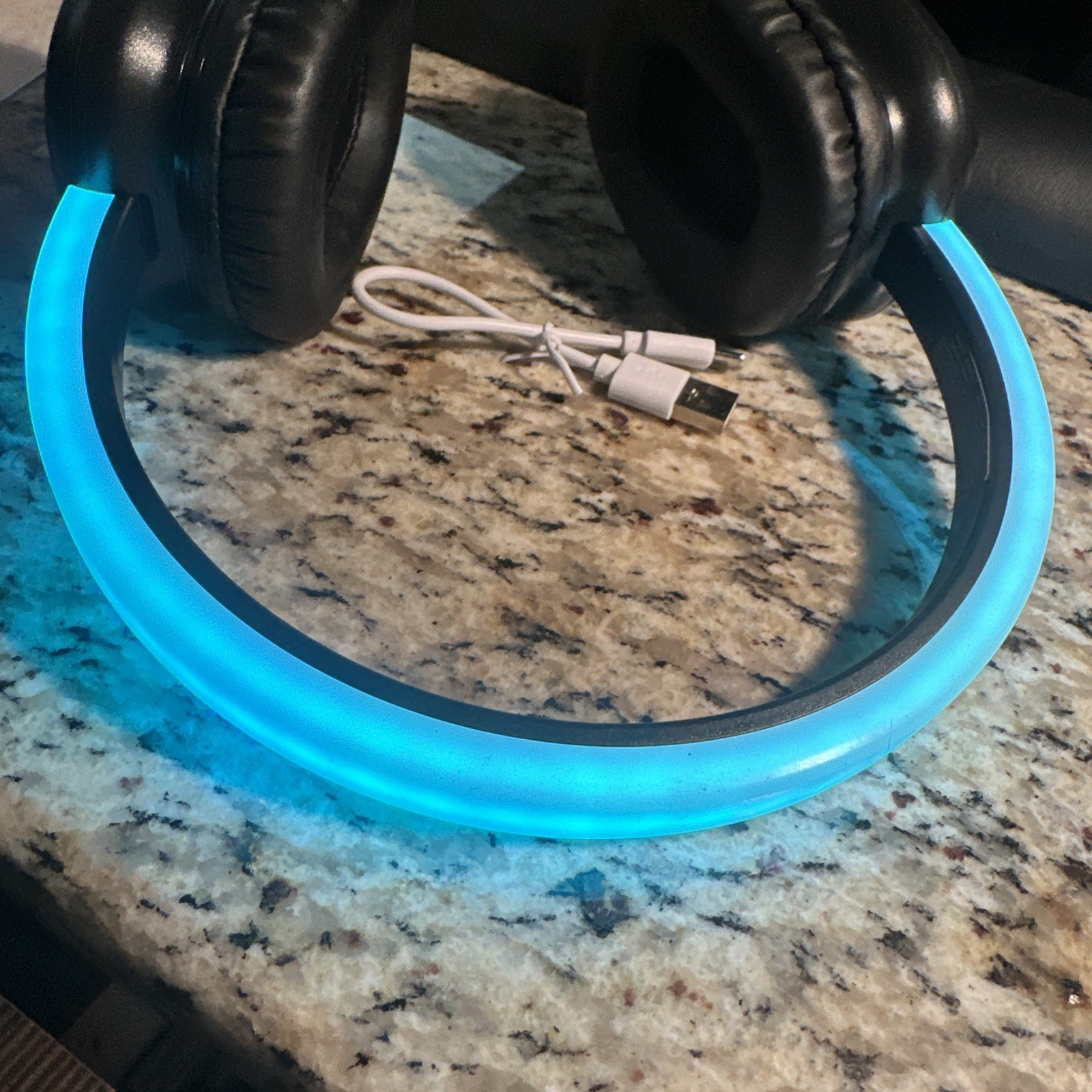 SHINE Wireless Bluetooth Headphones Black LED Light Color Changing RGB Over-Ear