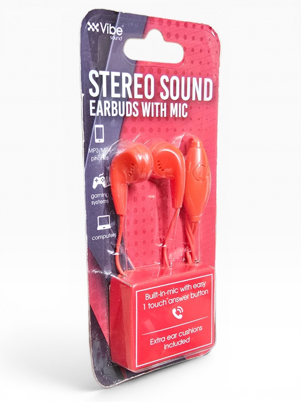 Choose Your Color Vibe Sound Stereo Earbuds With Mic 3.5mm Wired Headphones