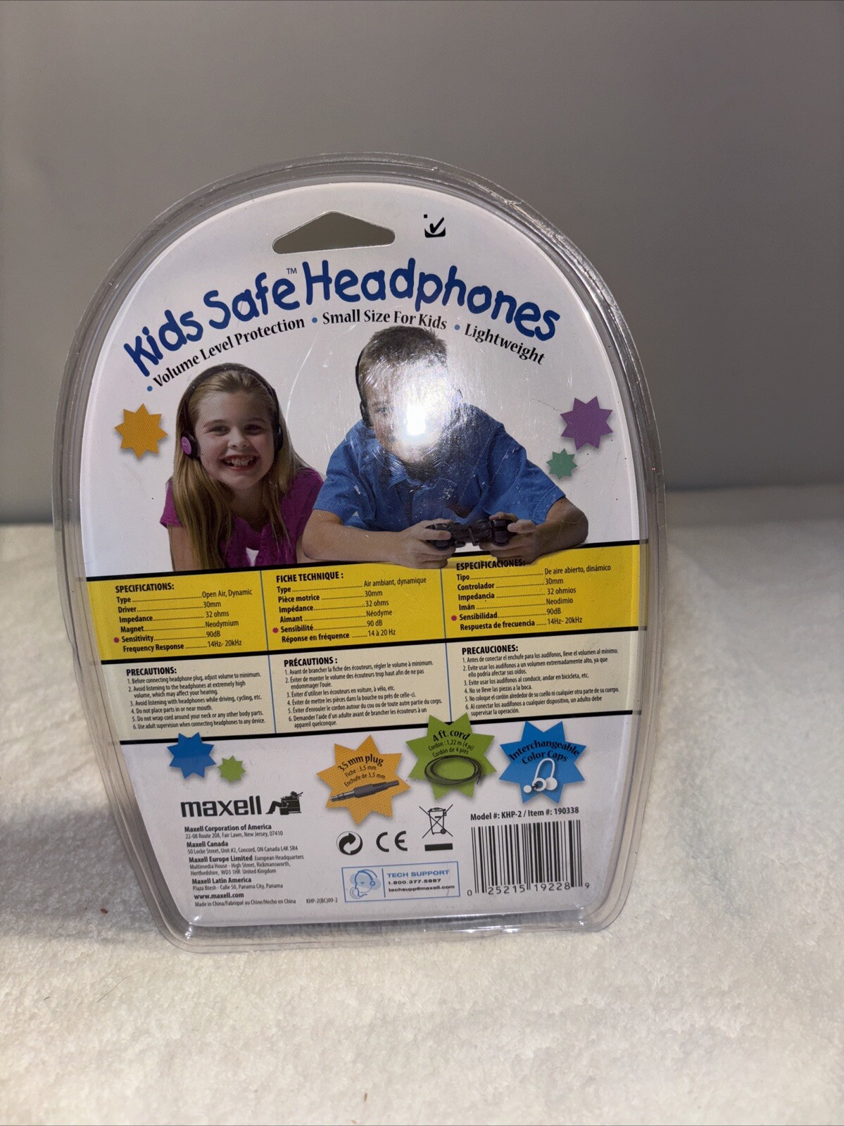 Maxell Kids Safe Headphones Pink/Blue/Silver 190338