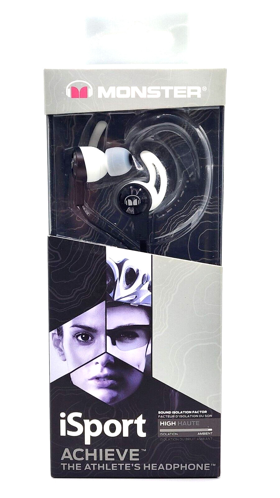Monster iSport Achieve Wired In Ear Sport Headphones In Ear NEW