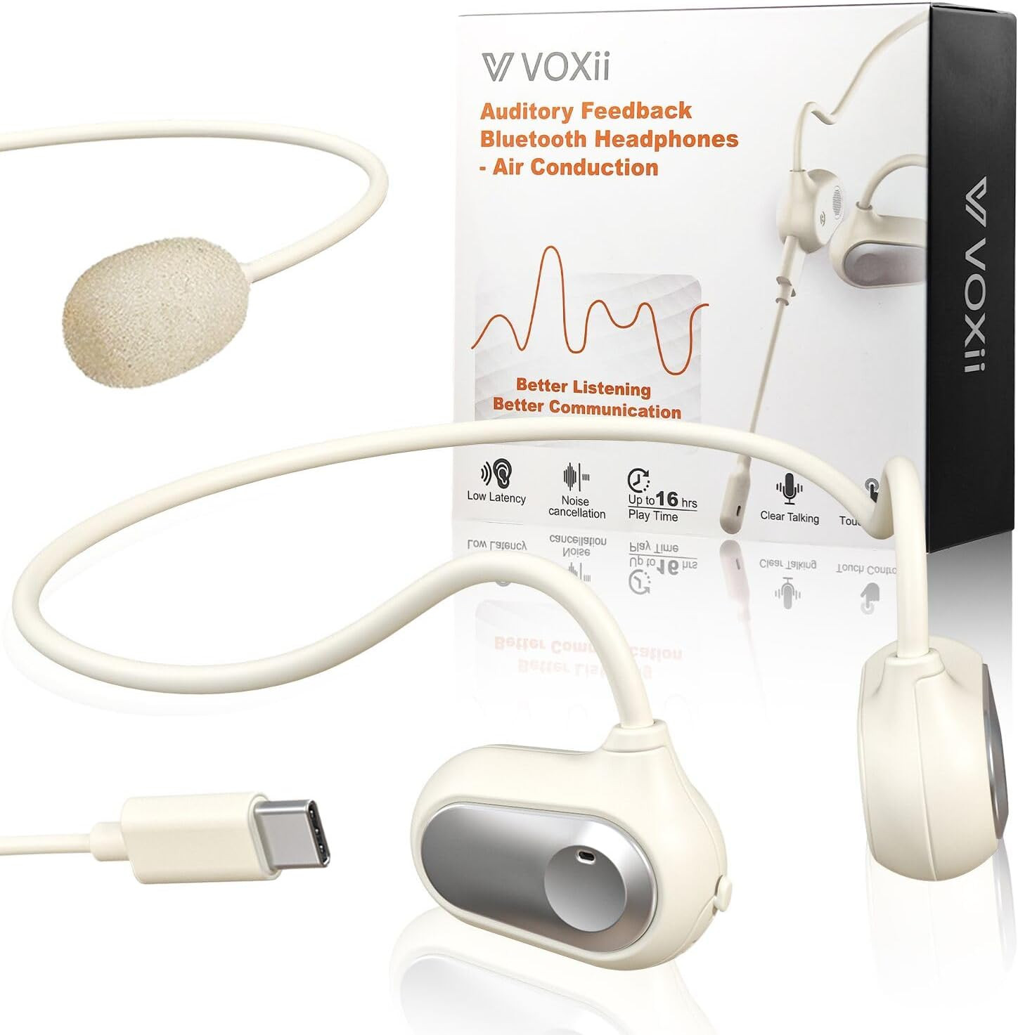 Auditory Feedback Wireless Headphones – Brain Training Air Conduction Bluetooth