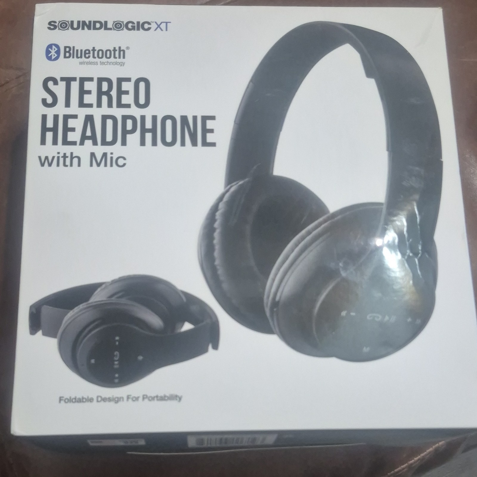 Soundlogic XT Bluetooth Over-Ear Headphones w/ Mic, Foldable, Black
