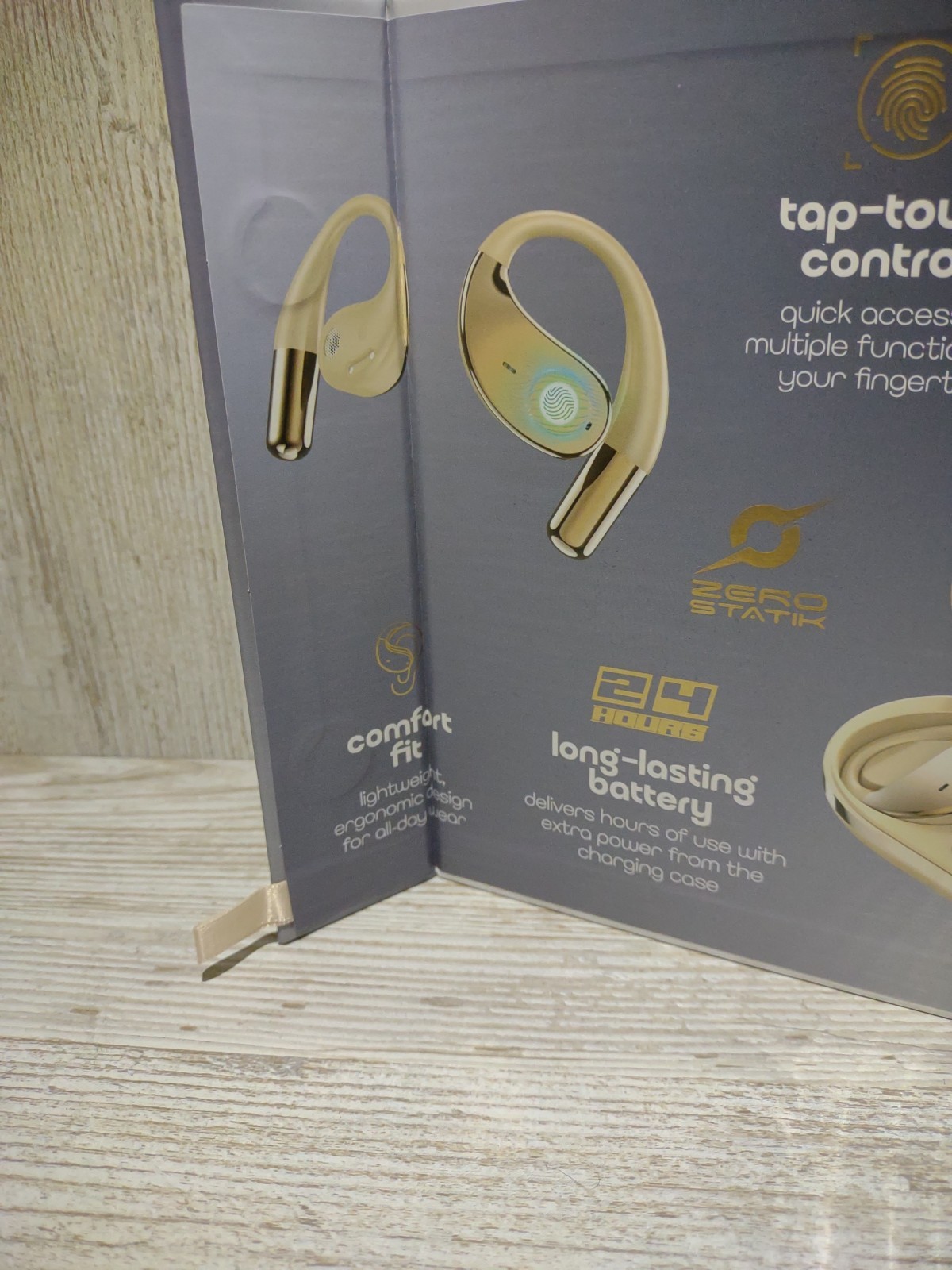 Zero Statik Bluetooth Sweatproof Ear-hook Wireless Earbuds Water Resistant Sport