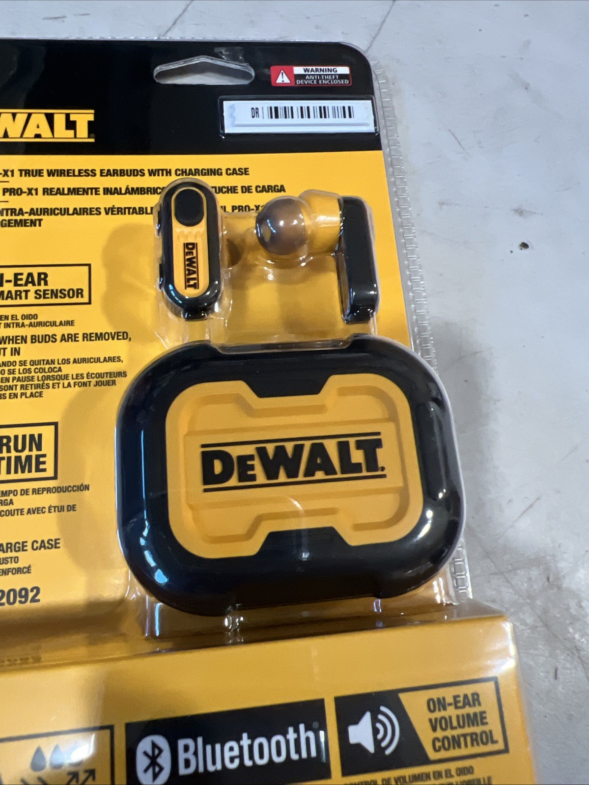 DEWALT DXMA1902092 Pro-X1 Jobsite Bluetooth Earbuds – Black/Yellow NEW