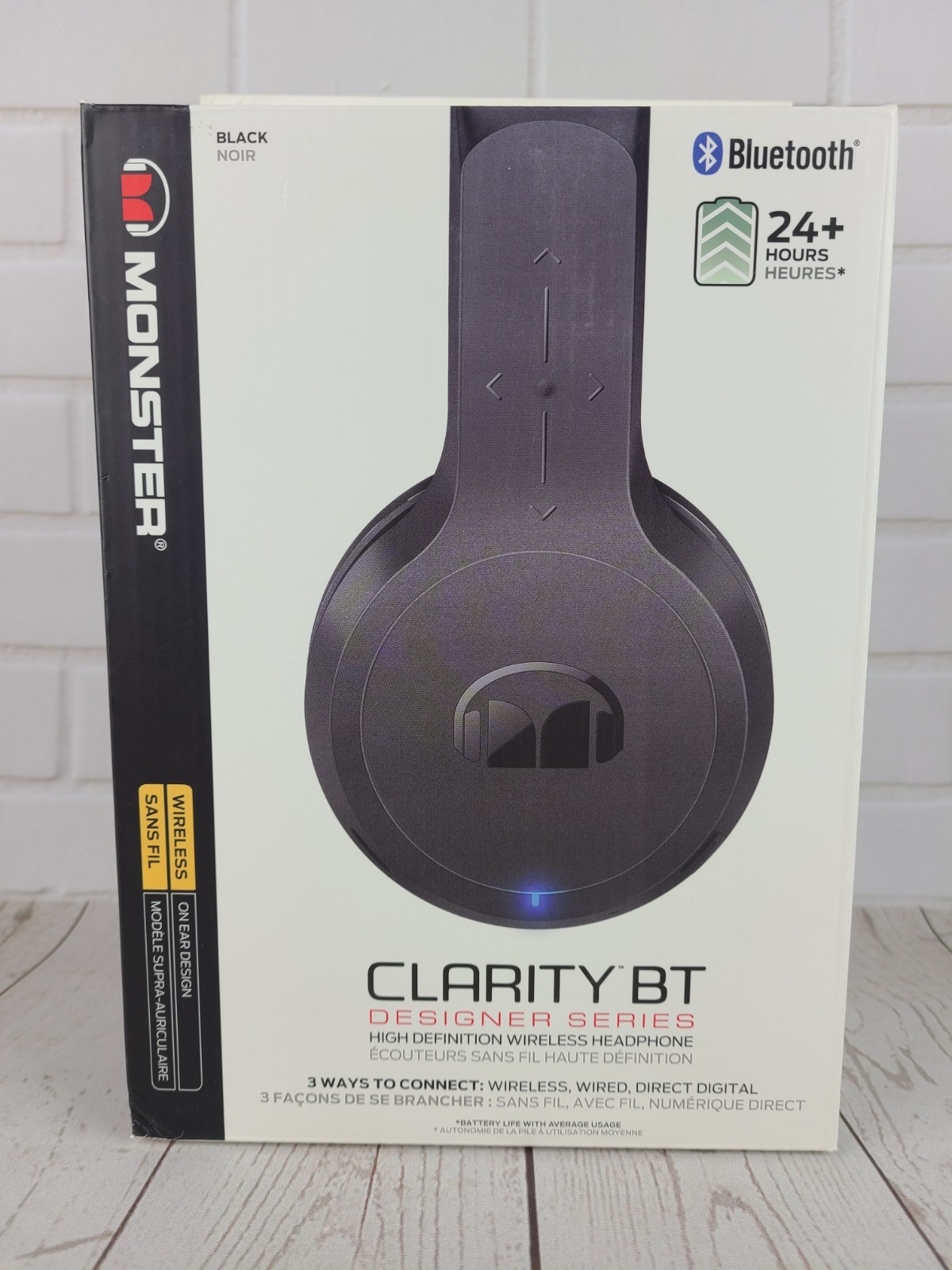 Monster Clarity BT Wireless On Ear Headphones Bluetooth or Wired Designer Series